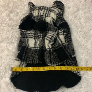 Dog Sz Medium Fashion Fur Coat Black White Grey NWT